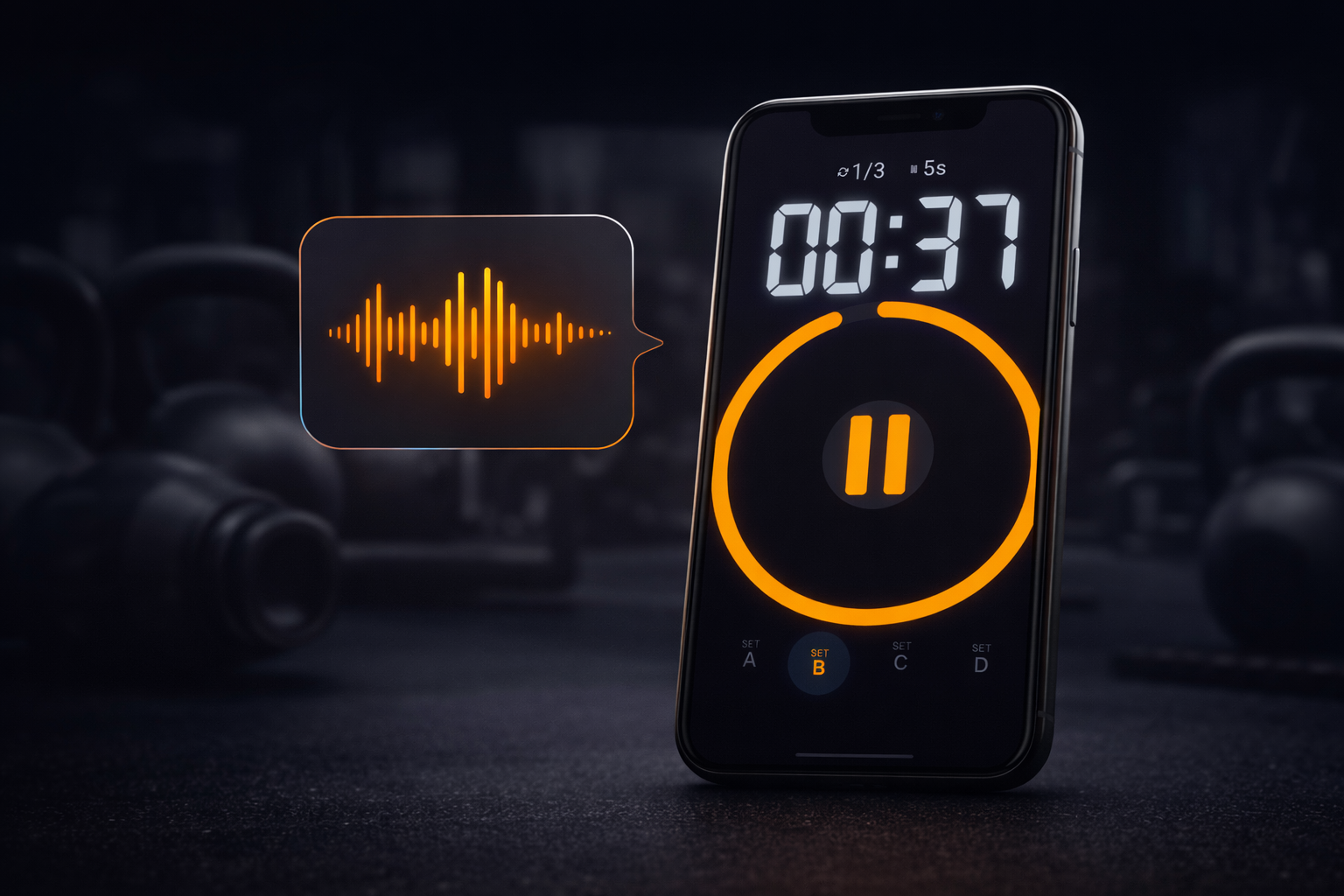 ShoutDown voice-guided workout interval timer app screenshot